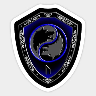 VIKING SHIELD 11 (Wolves with URUZ – Physical Strength, Speed, Untamed Potential) Sticker